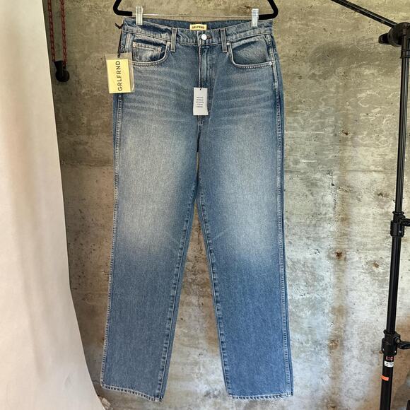 Grlfrnd “The Sara” super high-rise, slim straight denim Size 31 NWT - Picture 1 of 7